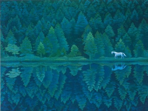 東山魁夷 「白馬の森」 - 美術品/アンティーク