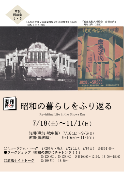 【香川県立ミュージアム】常設展 昭和の暮らしを振り返る(後期:戦後編)